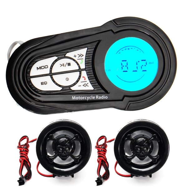 New Waterproof Motorcycle Audio Radio Anti- theft System Stereo MP3 USB Speakers with bluetooth Function